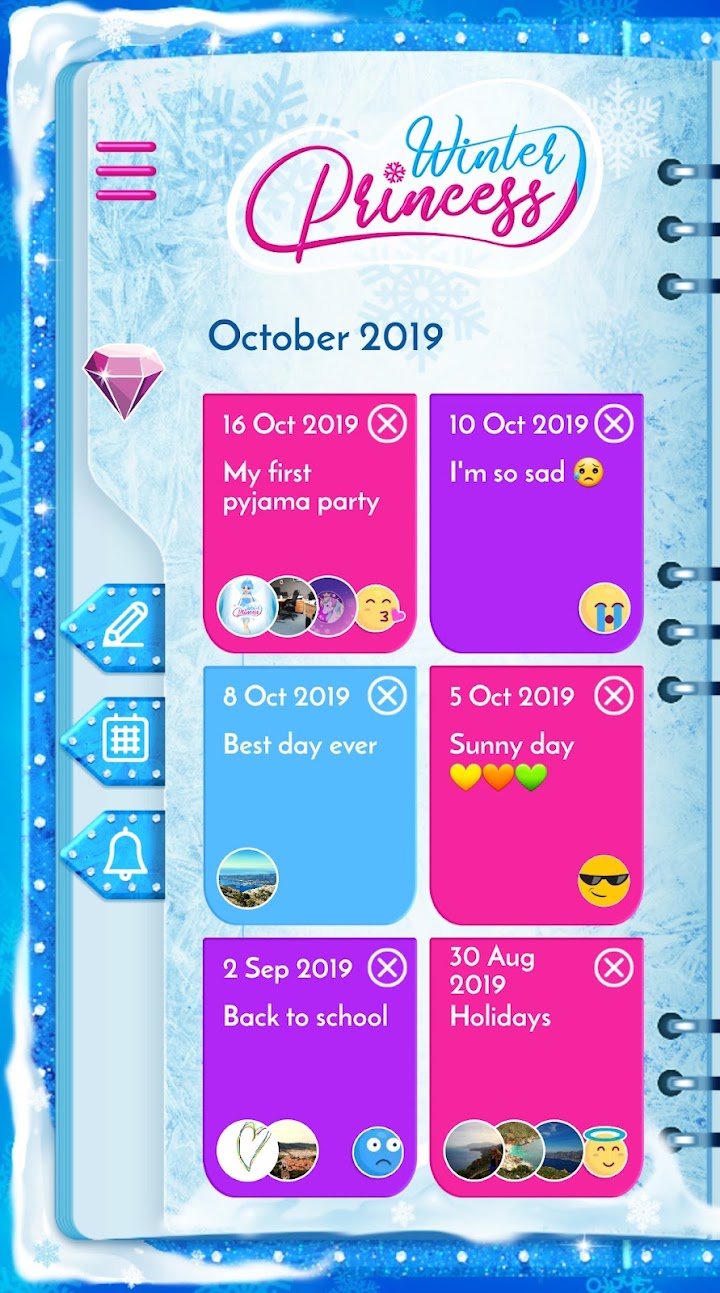 Winter Princess Diary: Lock screenshot