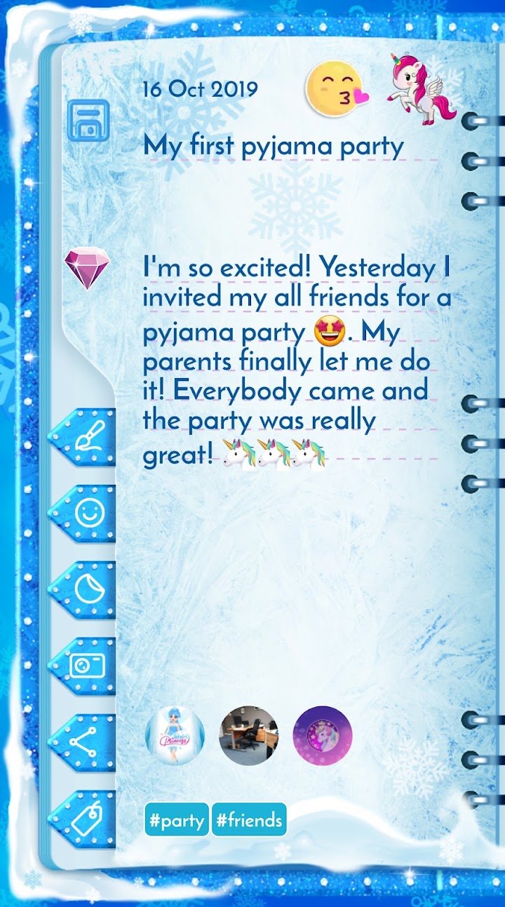 Winter Princess Diary: Lock screenshot