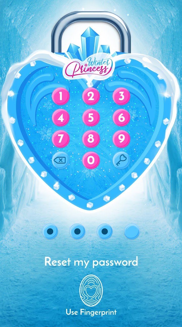 Winter Princess Diary: Lock screenshot