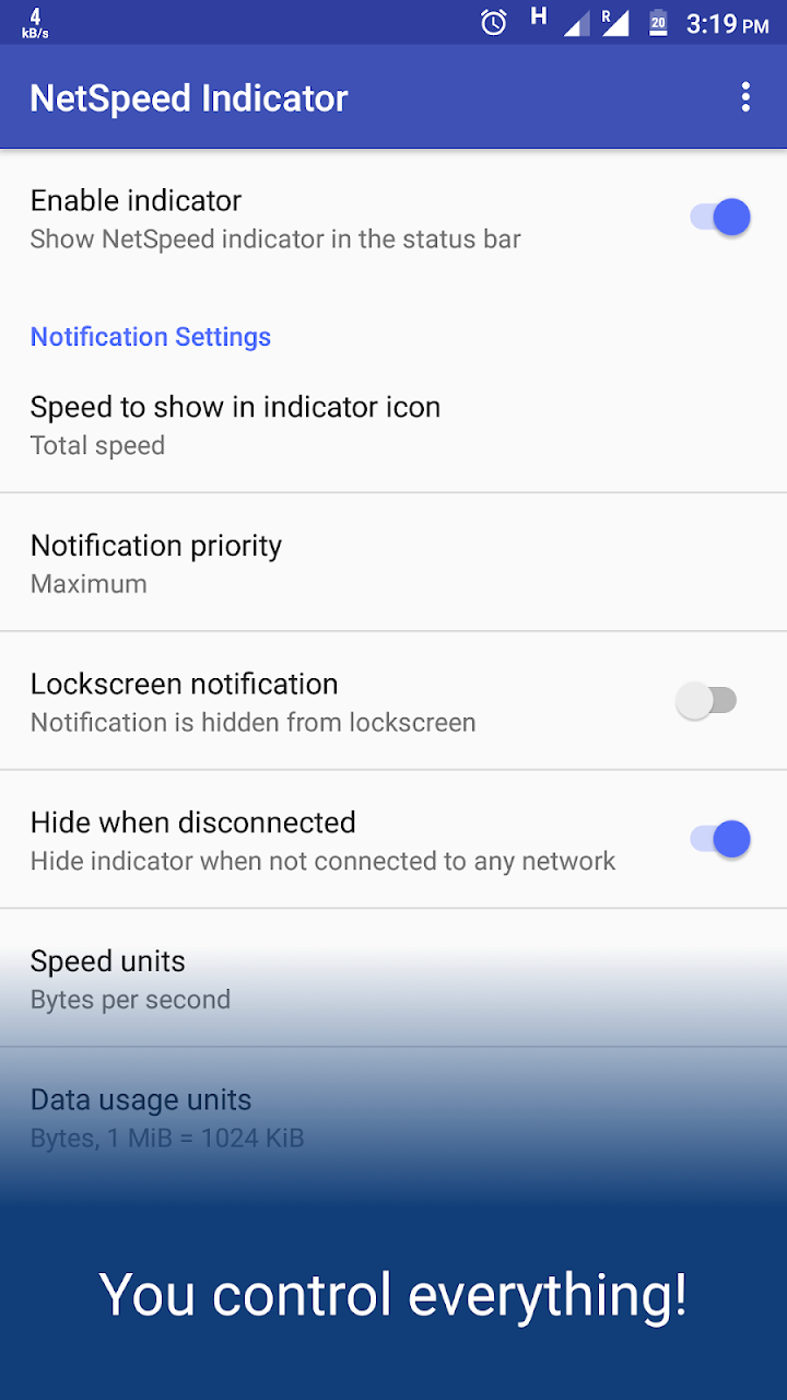 NetSpeed Indicator screenshot