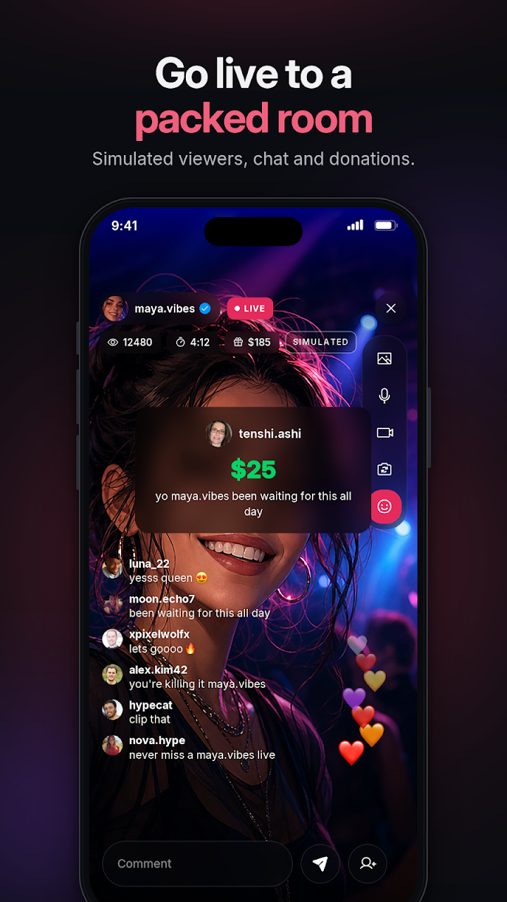 100K Live - Fake Live Stream screenshot