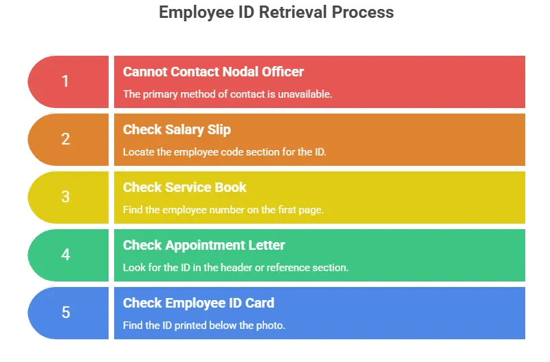 Manav Sampada UP eHRMS Login โ Leave, Salary & Service Portal 8 Find Your Employee ID in Your Official Records visual selection 1