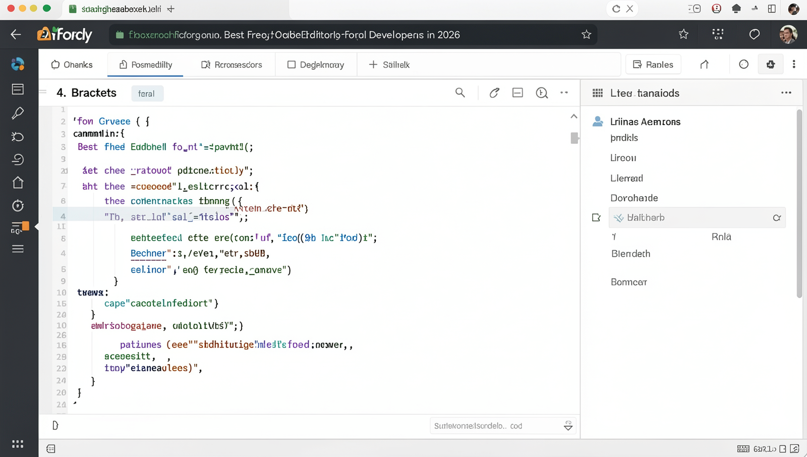 Brackets code editor interface showcasing live preview feature in a professional setup.