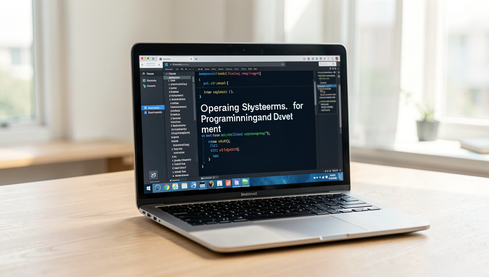 A visually striking representation of top operating systems for programming.