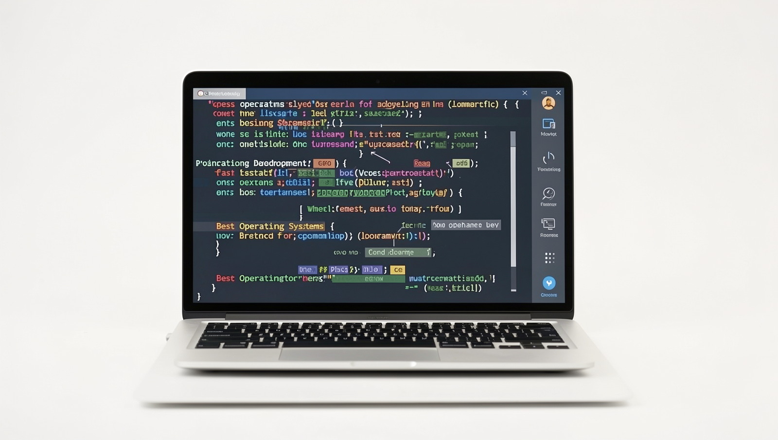 Diagram comparing top operating systems for programming: Linux, Windows, macOS.