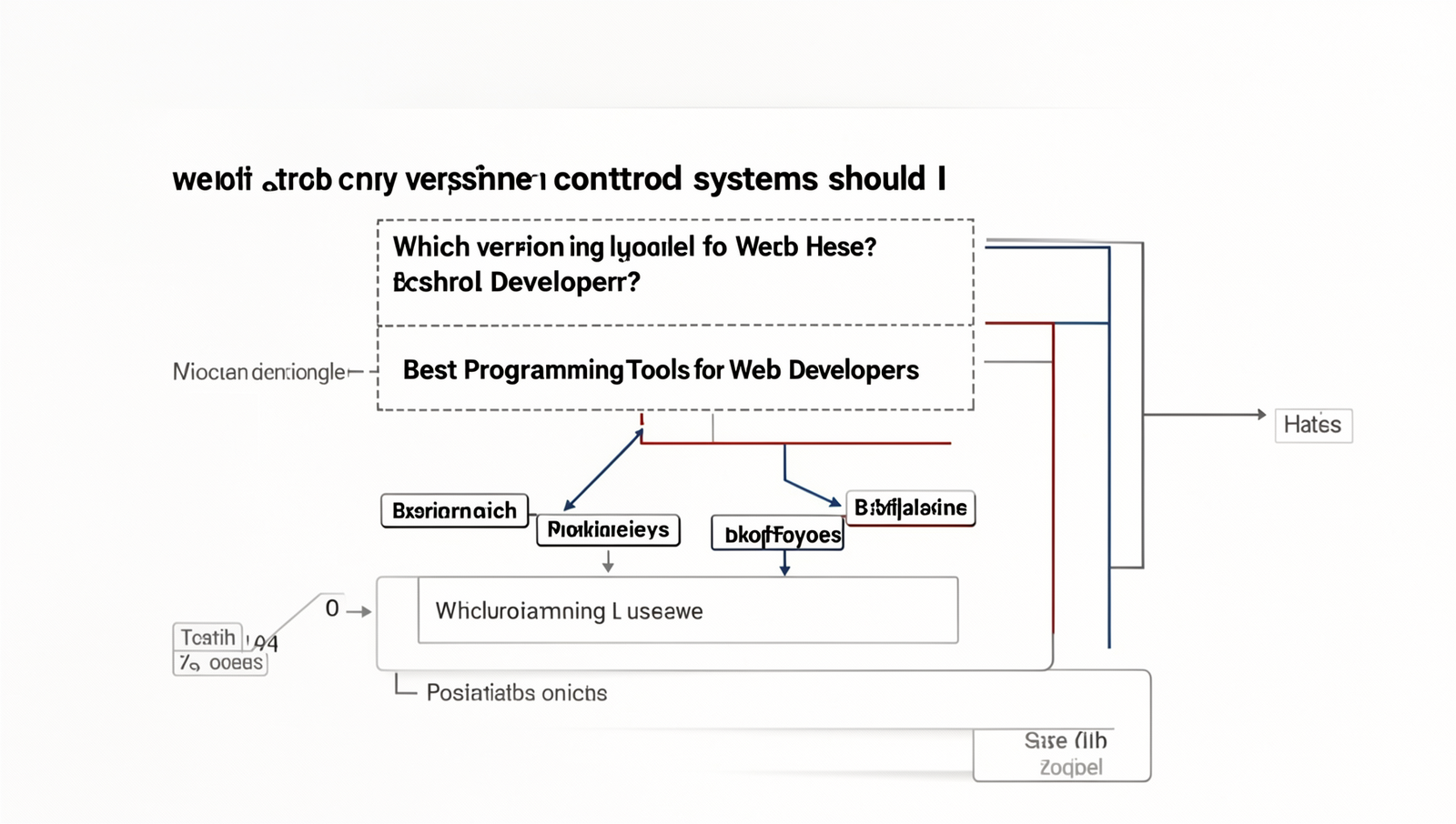 A detailed diagram illustrating popular version control systems for web developers.