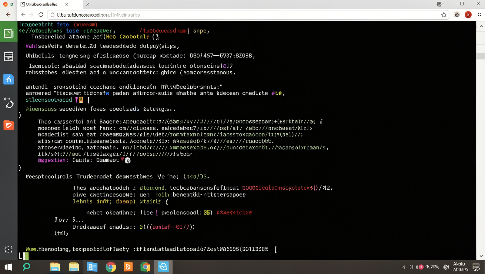 Photorealistic image of a Linux desktop displaying the Troubleshoot menu in a terminal interface.