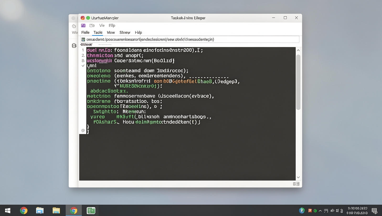 Linux desktop showing Task Manager Startup tab with detailed UI elements.