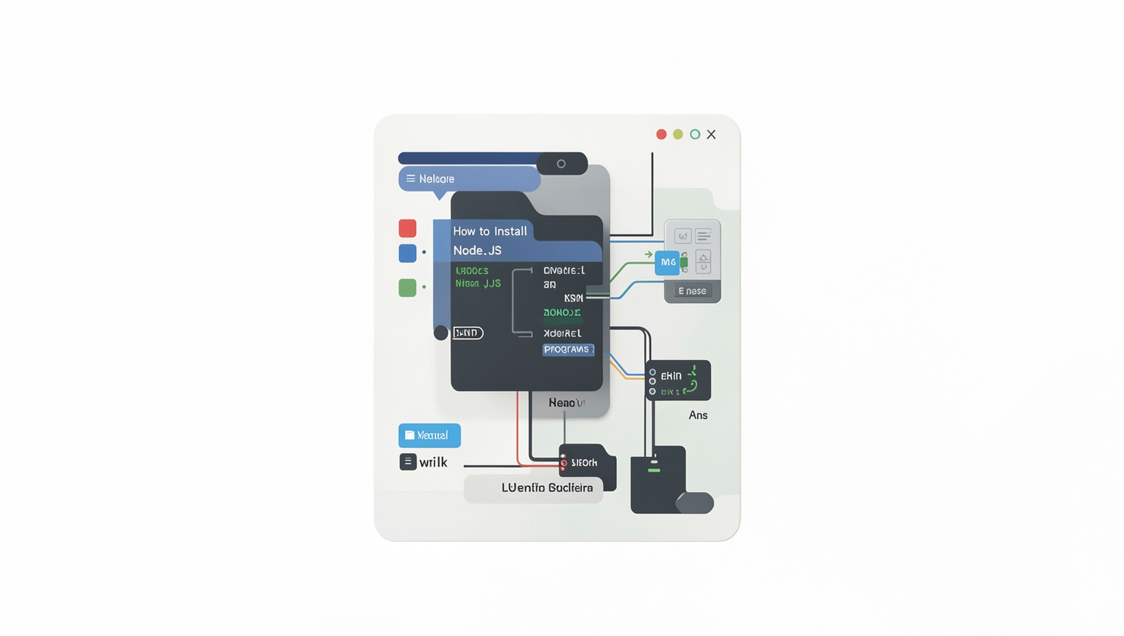 Step-by-step guide to installing Node.js on a computer with clear visuals.