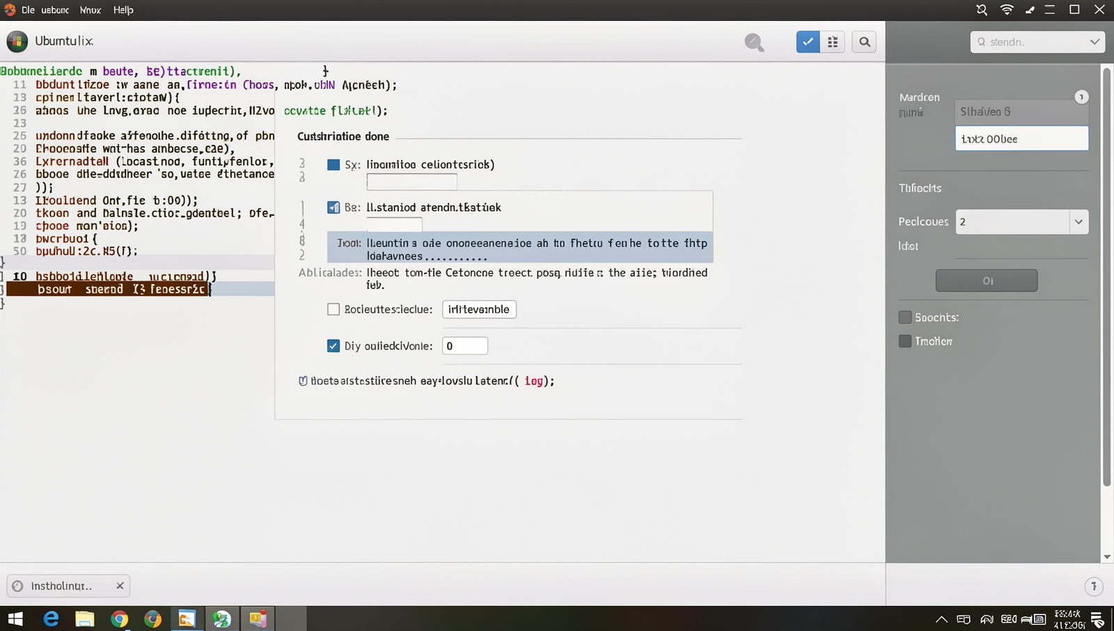 Screenshot of Linux installation customization options with detailed UI.