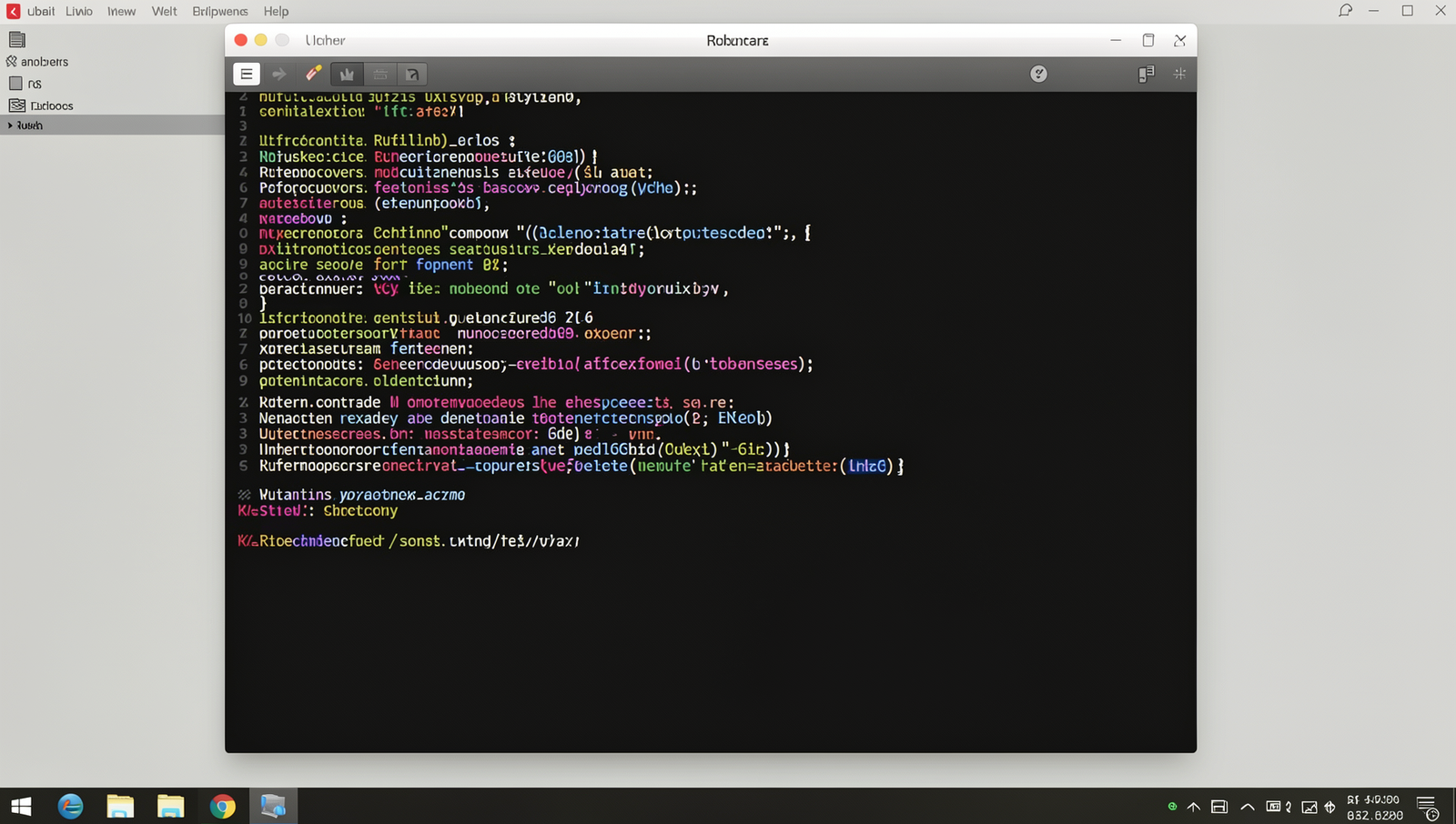 Photorealistic image of Rufus interface on a Linux desktop for creating a bootable USB drive.