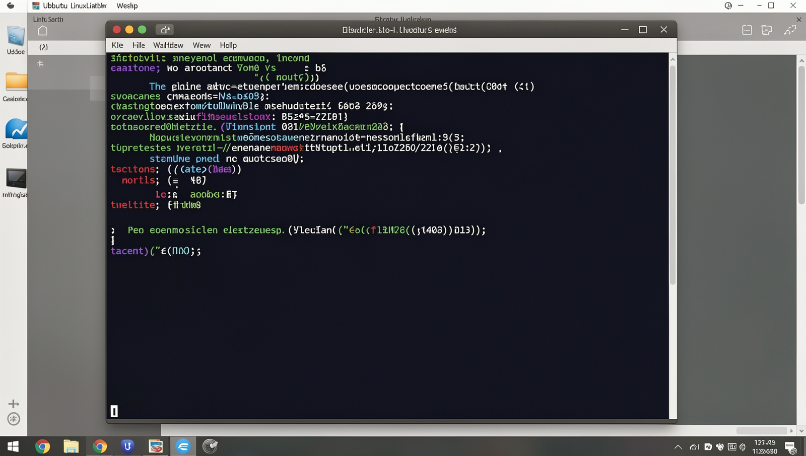 Photorealistic image of a Linux installation progress bar on a computer screen.