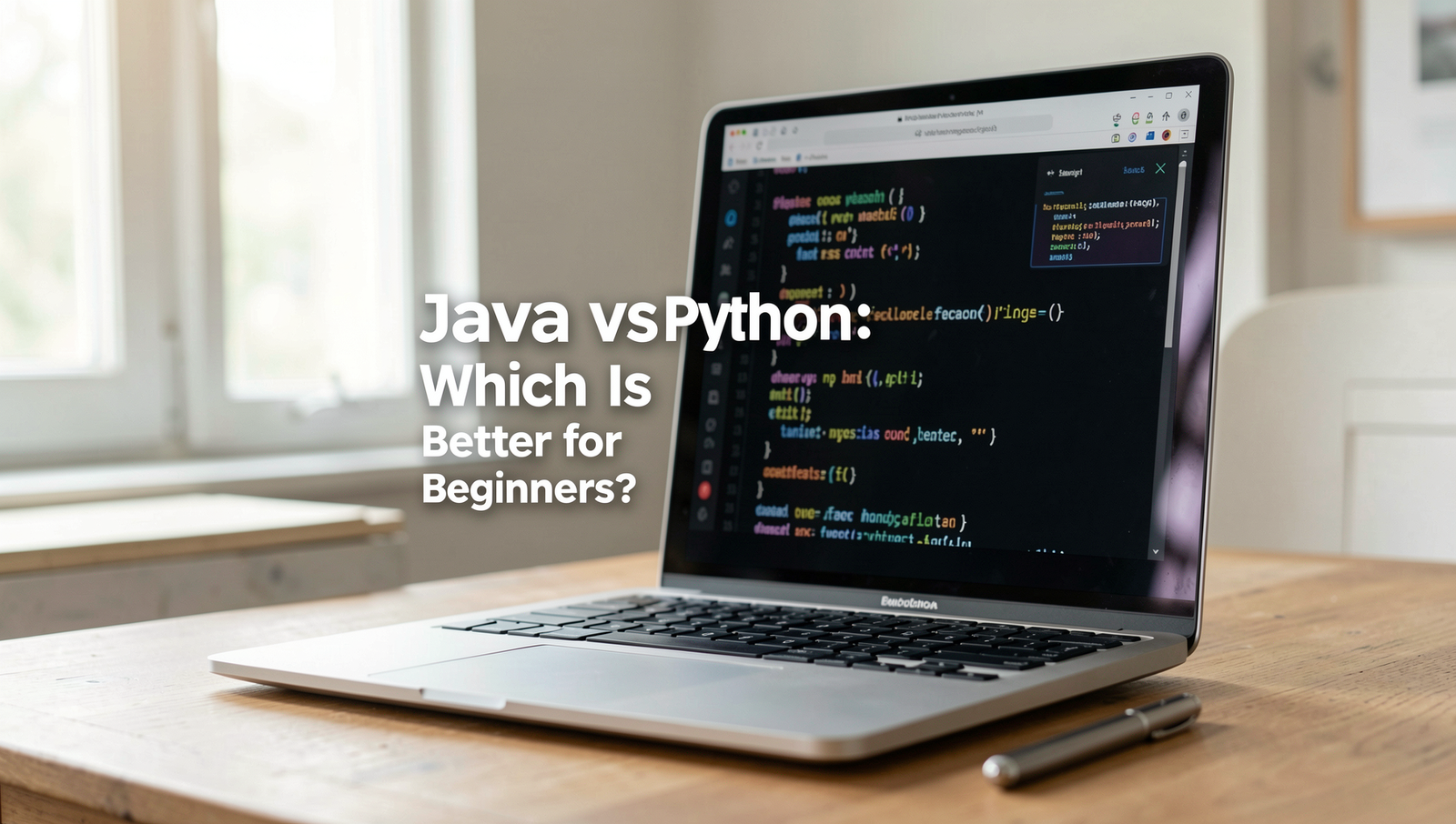 A split-screen image showcasing Java and Python programming environments.