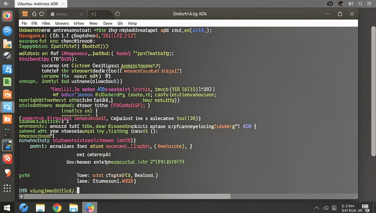 Installing Android apps via ADB on a Linux desktop with a terminal interface.