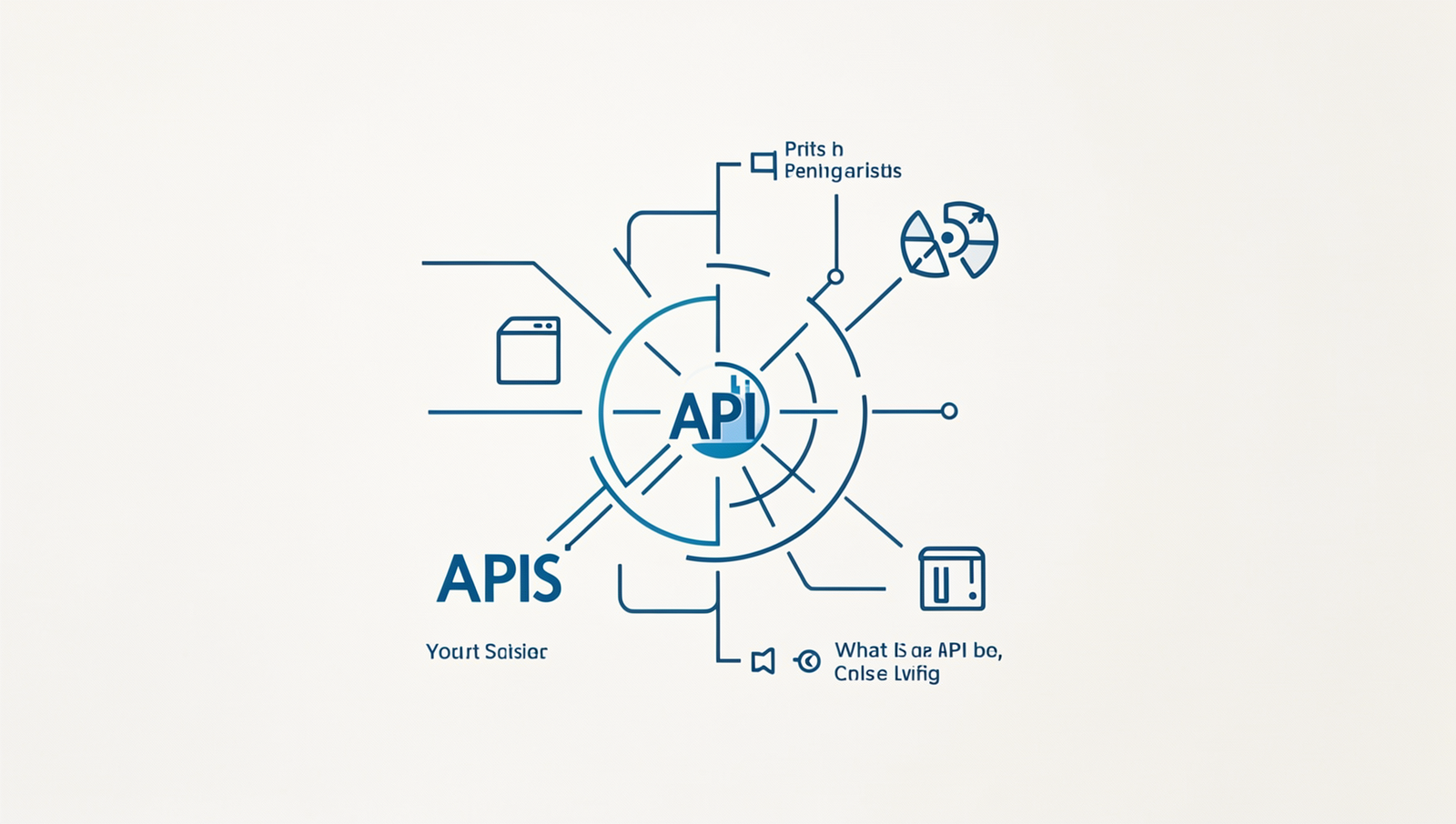 Infographic illustrating the benefits of APIs in a professional and detailed style.