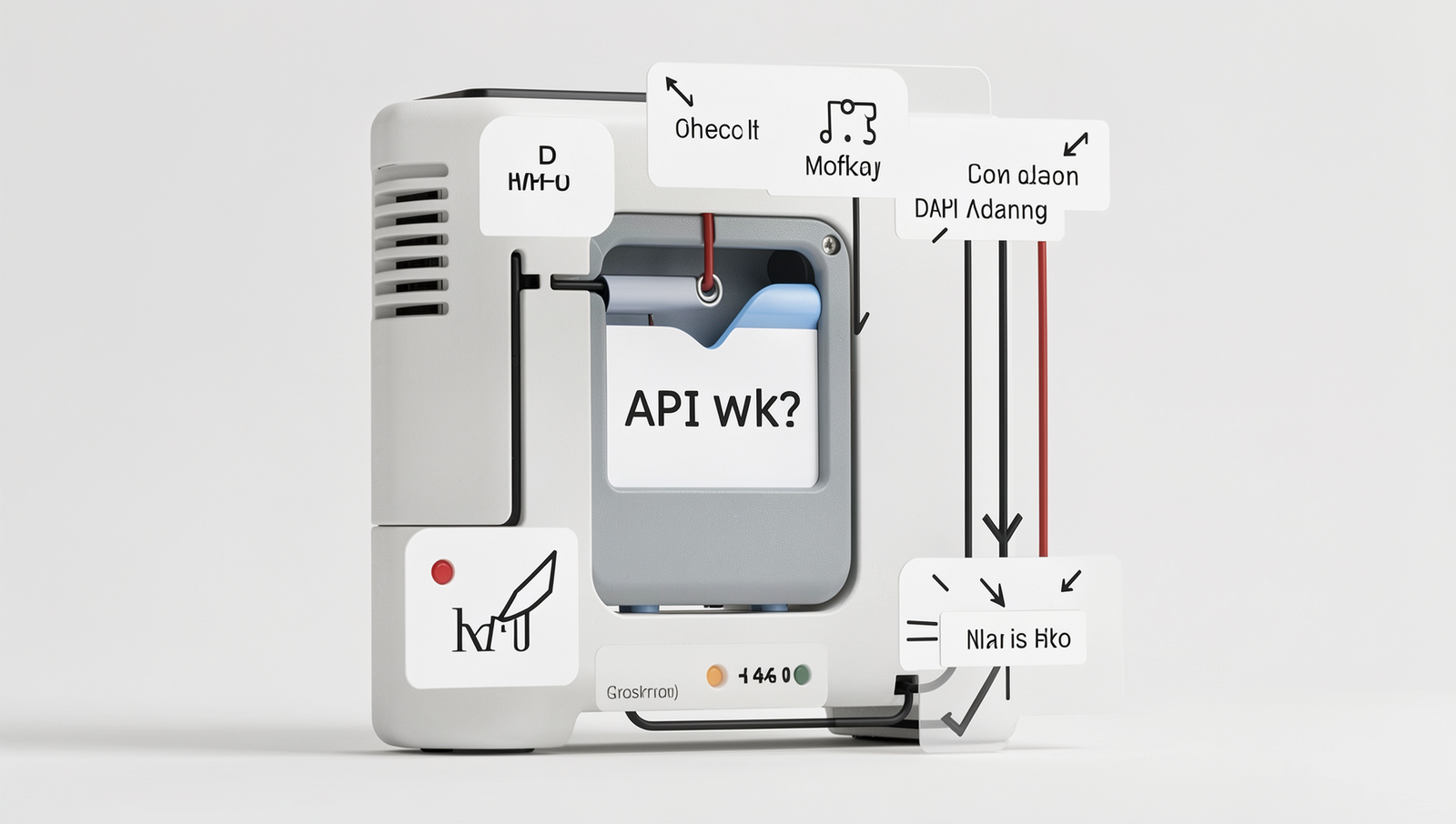 Detailed diagram illustrating the functionality of an API in a clear, educational format.