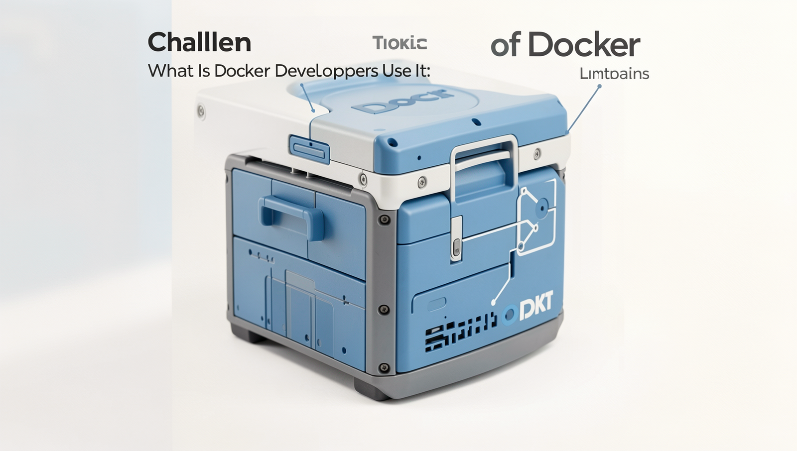 Illustration depicting Docker challenges and limitations in a technical context.